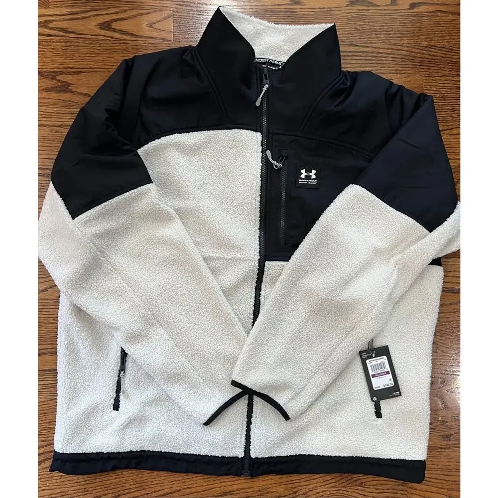 Under Armour Men Mission Boucle Swacket White/Blk 1366091-110 Size 2XL NWT